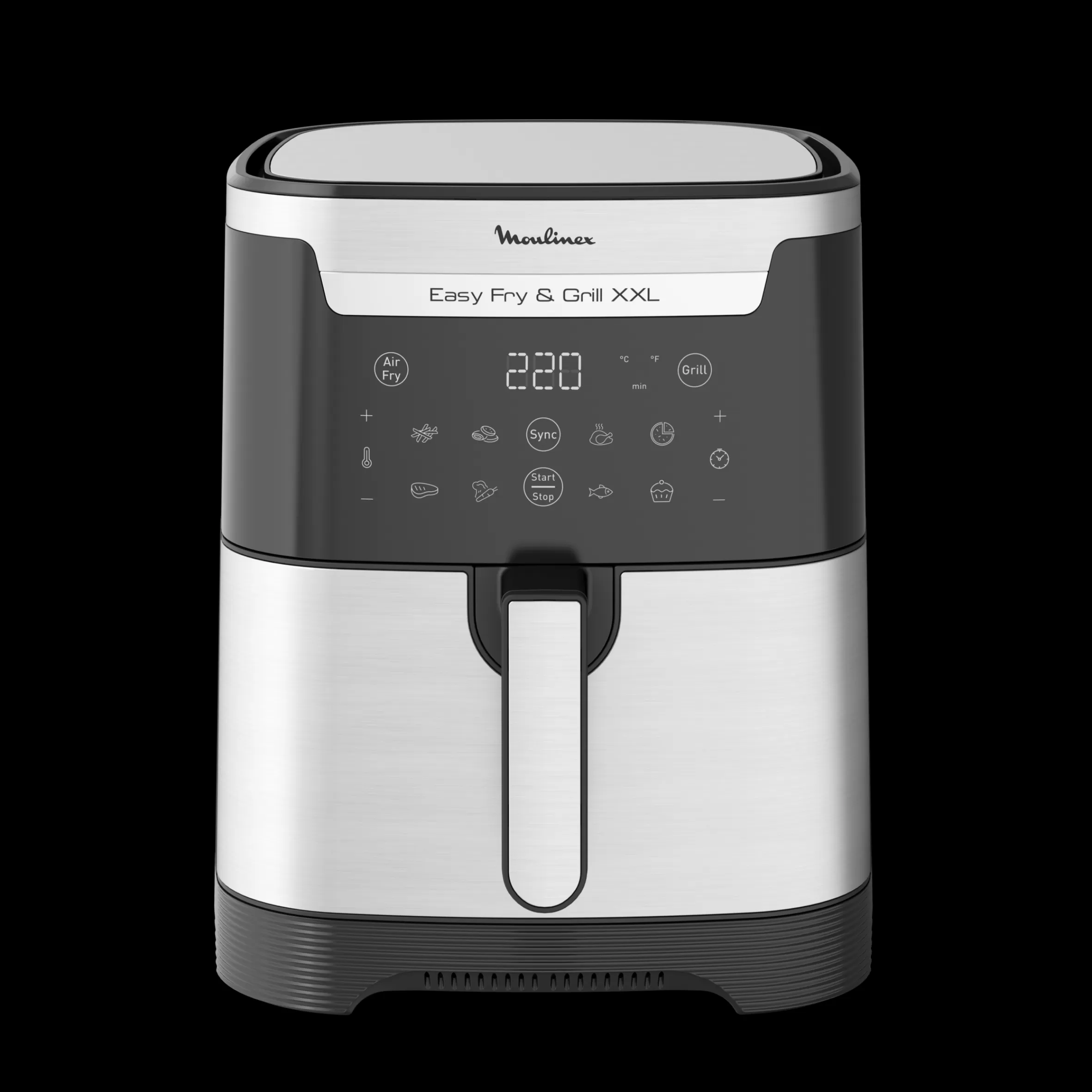 Moulinex Olievrije friteuses<Airfryer Easy Fry & Grill Xxl 6,5 L, Airfryer, Grill, 8 Programma's, 2 Kookzones