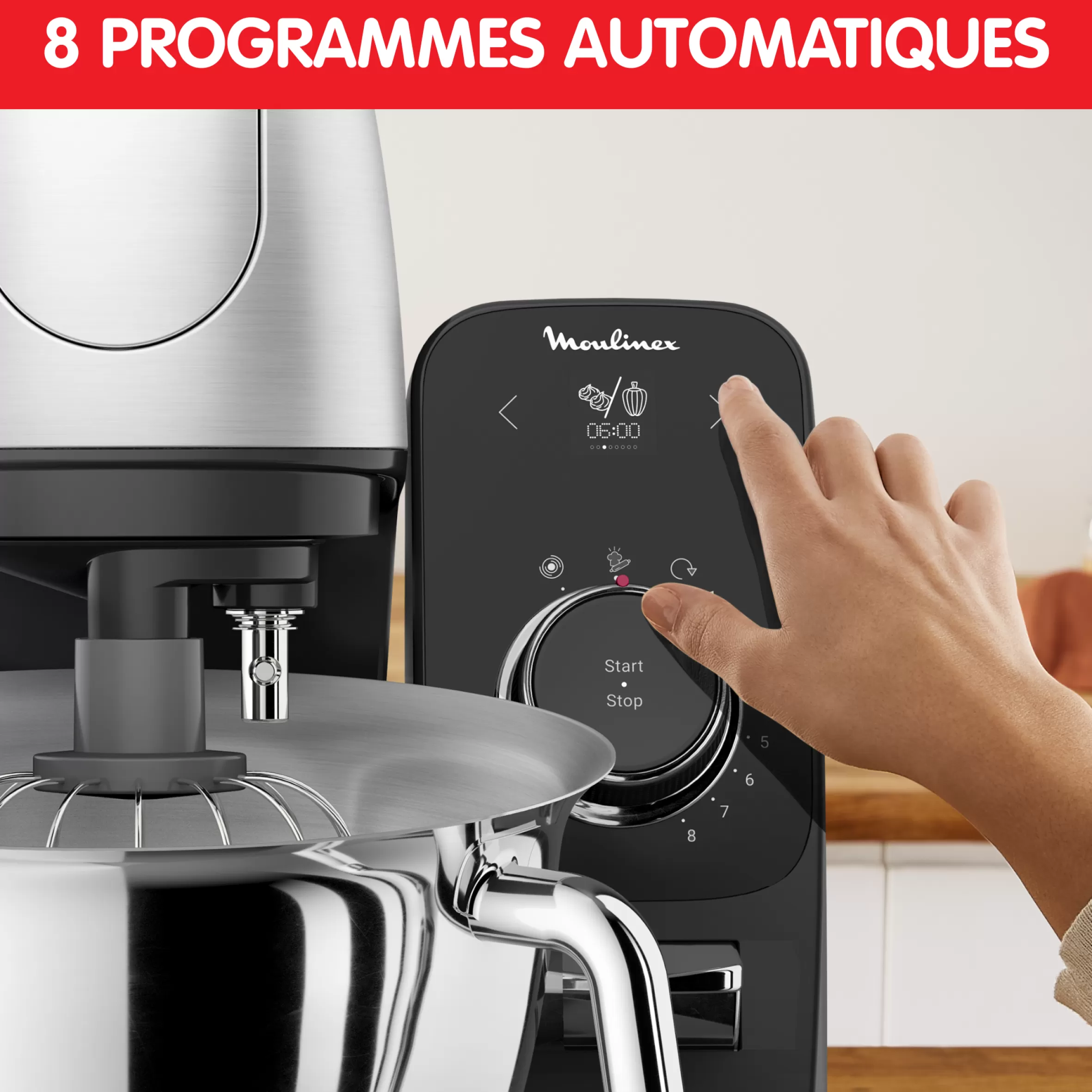 Moulinex Gebakrobots<Coach, Pastry Robot, 8 programma's, Coaching in de gratis app, Brush + Maryse