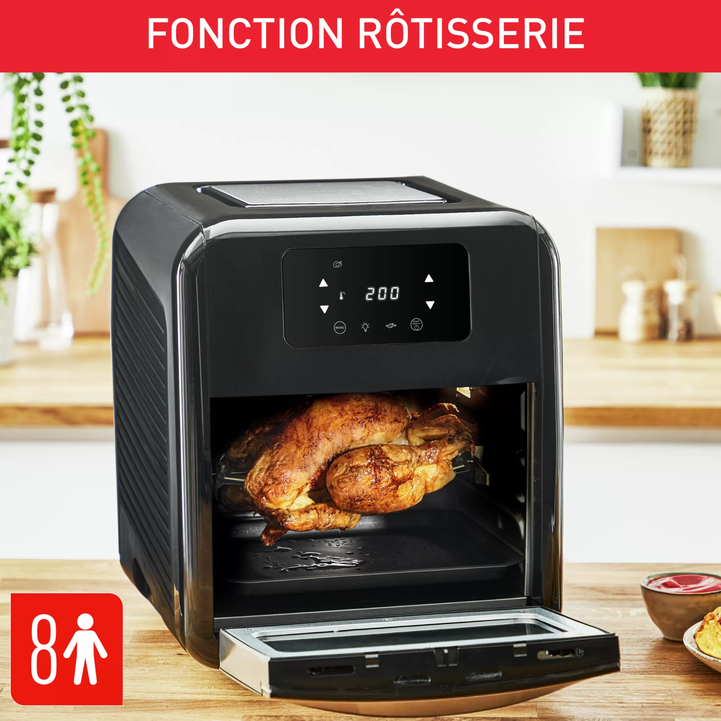 Moulinex Olievrije friteuses<Easy Fry multifunctionele 9-in-1 en grill, olievrije friteuse, 11 l, 8 programma's, luchtfriteuse