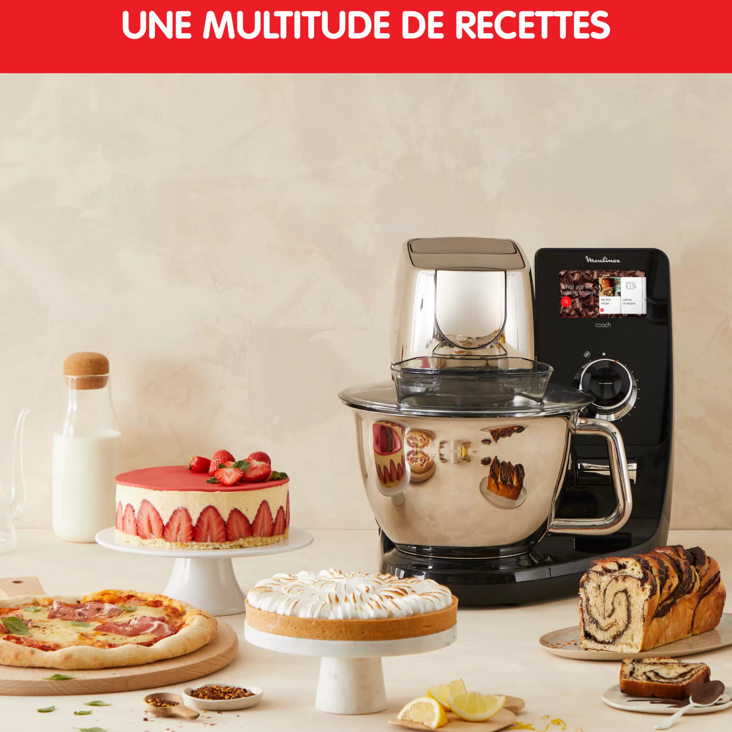 Moulinex Gebakrobots<I-Coach Touch, Connected Pastry Robot, 21 programma's, coaching op het scherm, Balans