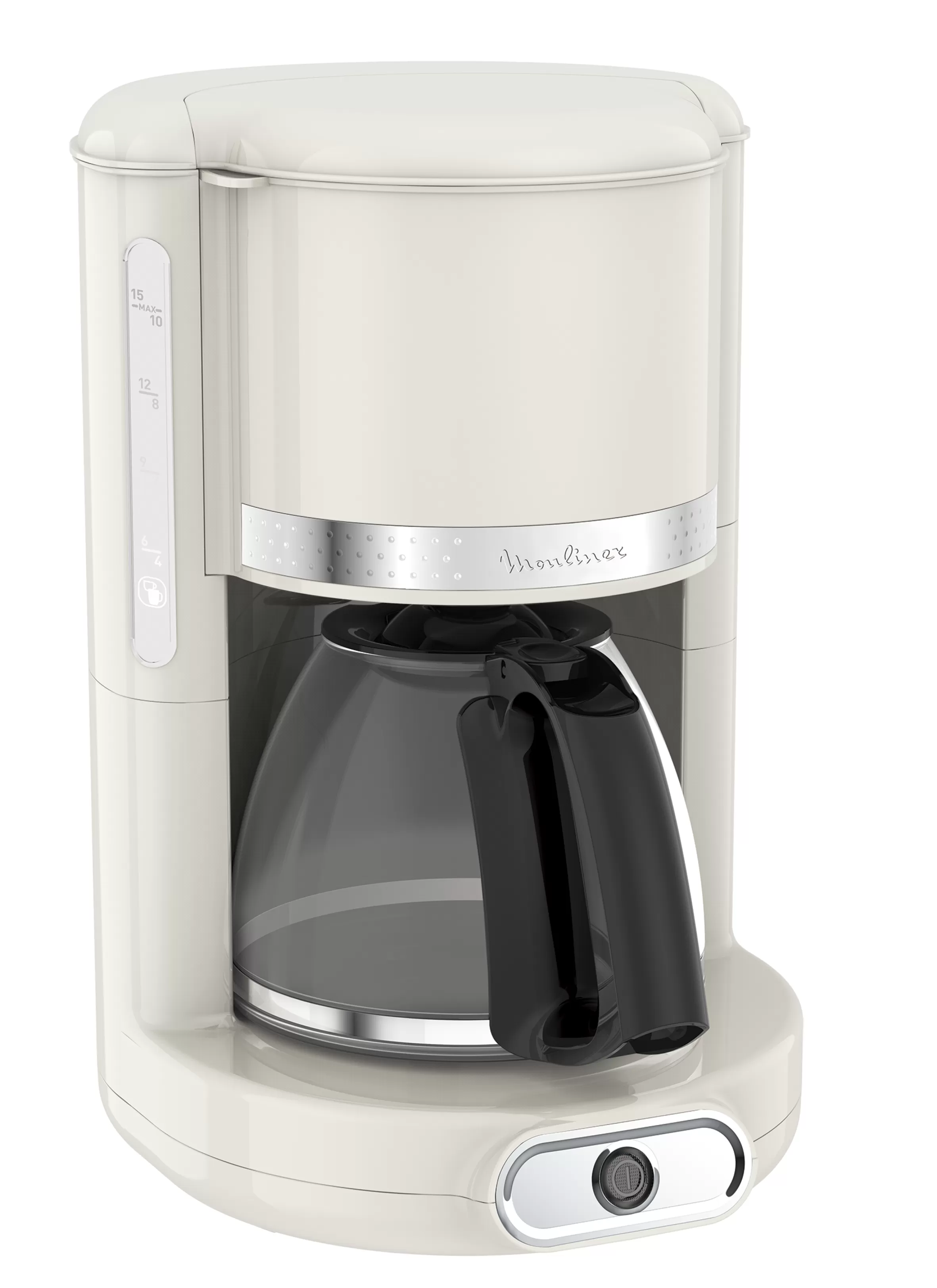 Moulinex Koffiezetapparaten<Ivoor Soleil filterkoffiezetapparaat, vintage design, capaciteit 1,25 l,