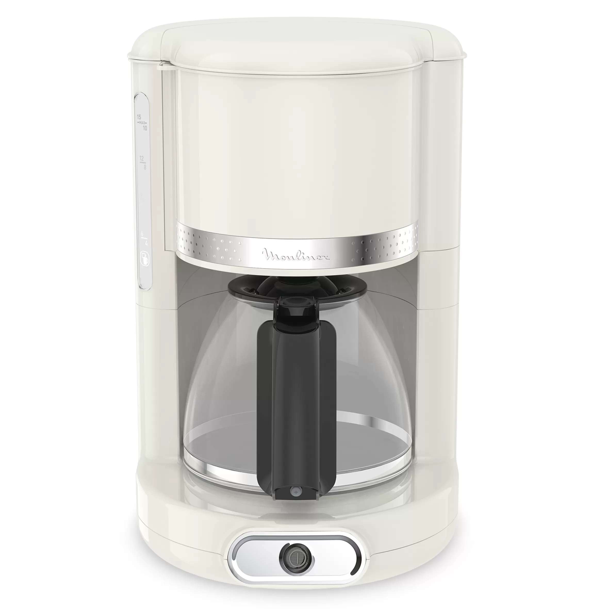 Moulinex Koffiezetapparaten<Ivoor Soleil filterkoffiezetapparaat, vintage design, capaciteit 1,25 l,