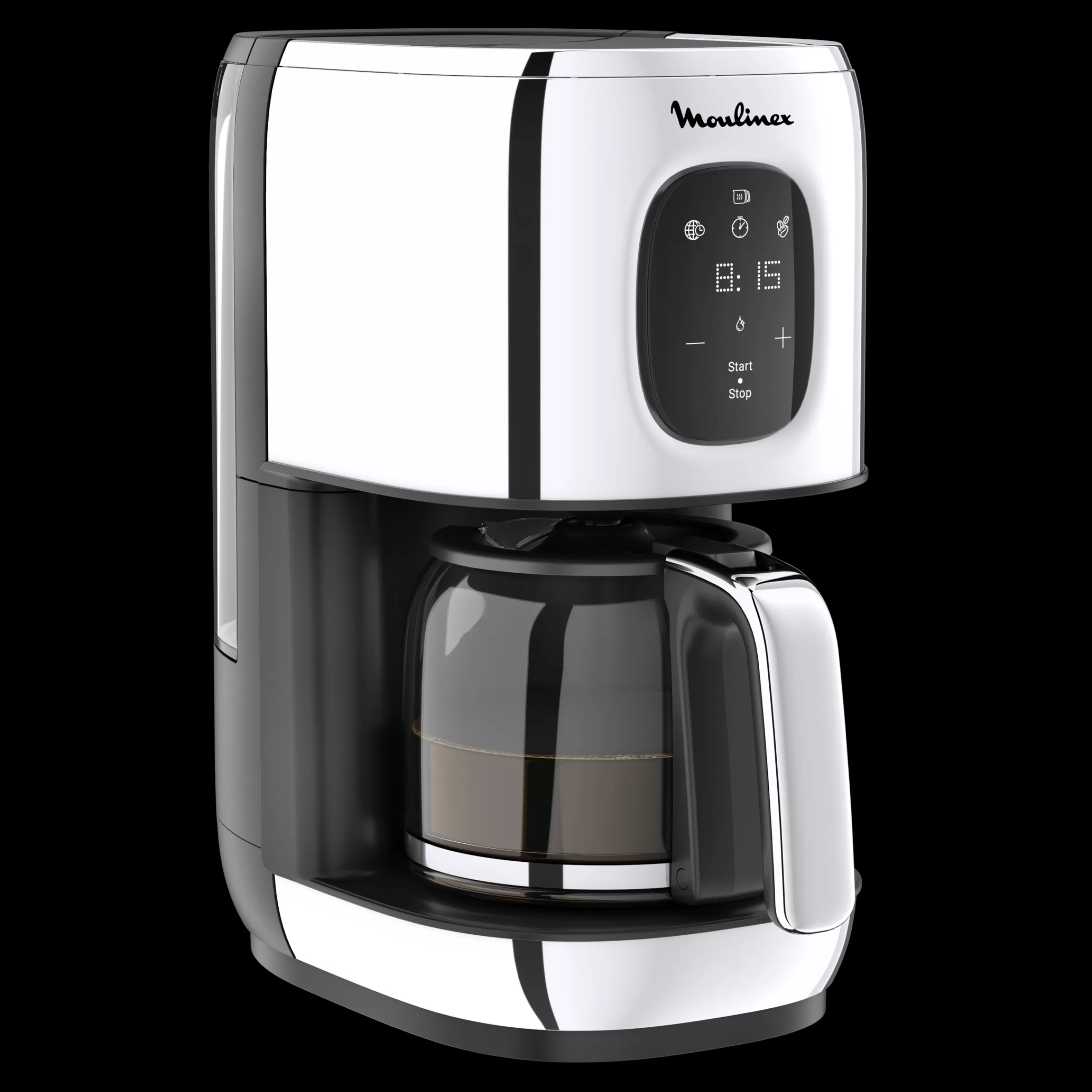 Moulinex Koffiezetapparaten< Majestuo roestvrijstalen programmeerbaar filterkoffiezetapparaat touchscreen