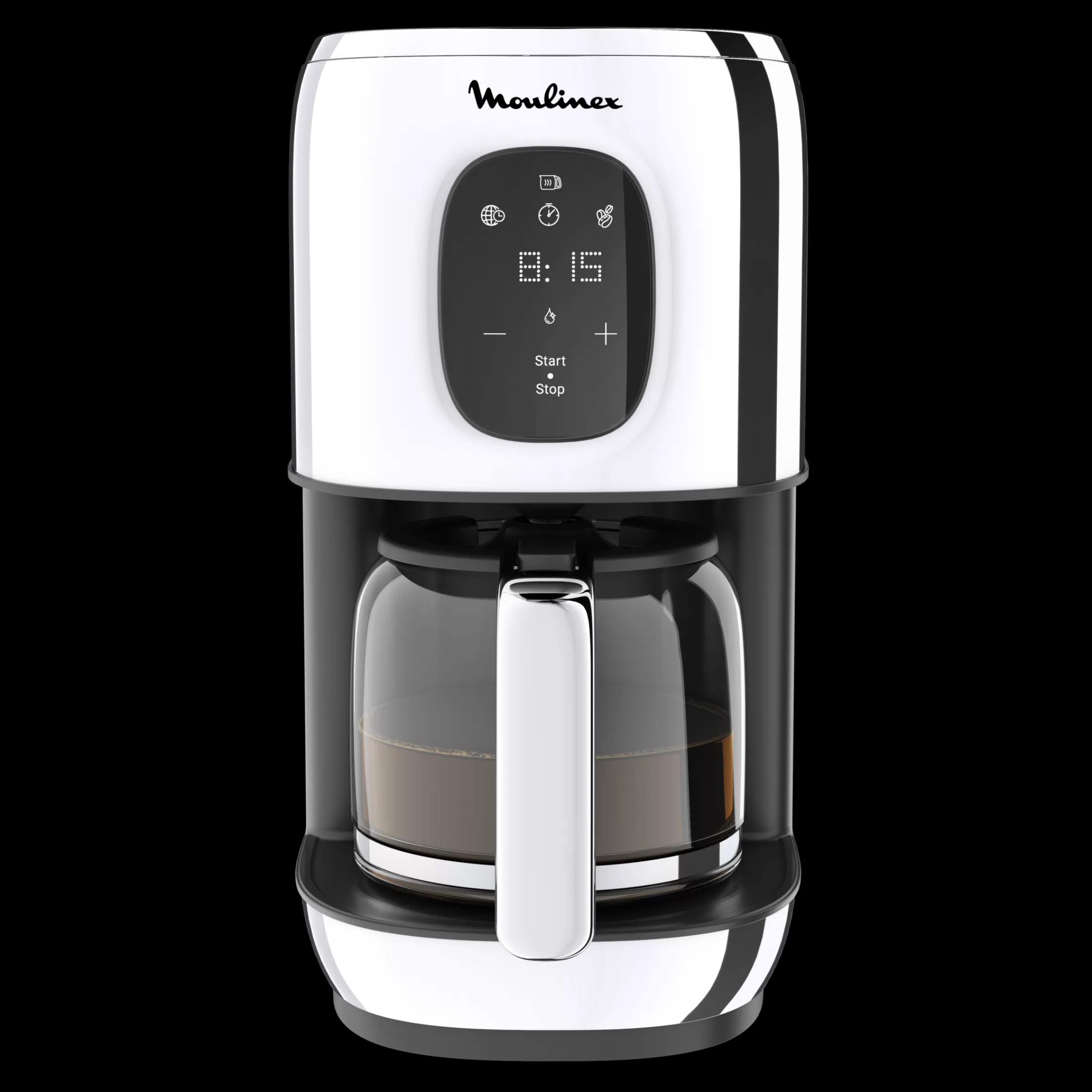 Moulinex Koffiezetapparaten< Majestuo roestvrijstalen programmeerbaar filterkoffiezetapparaat touchscreen